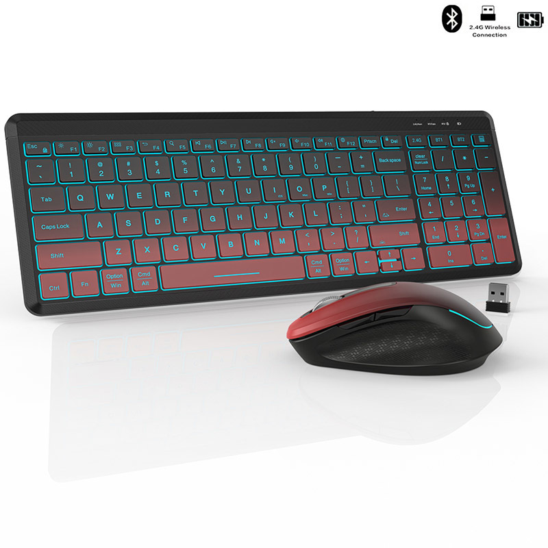 Gaming Keyboard And Mouse Combo - RGB 백라이트 무소음 무선 키보드 및