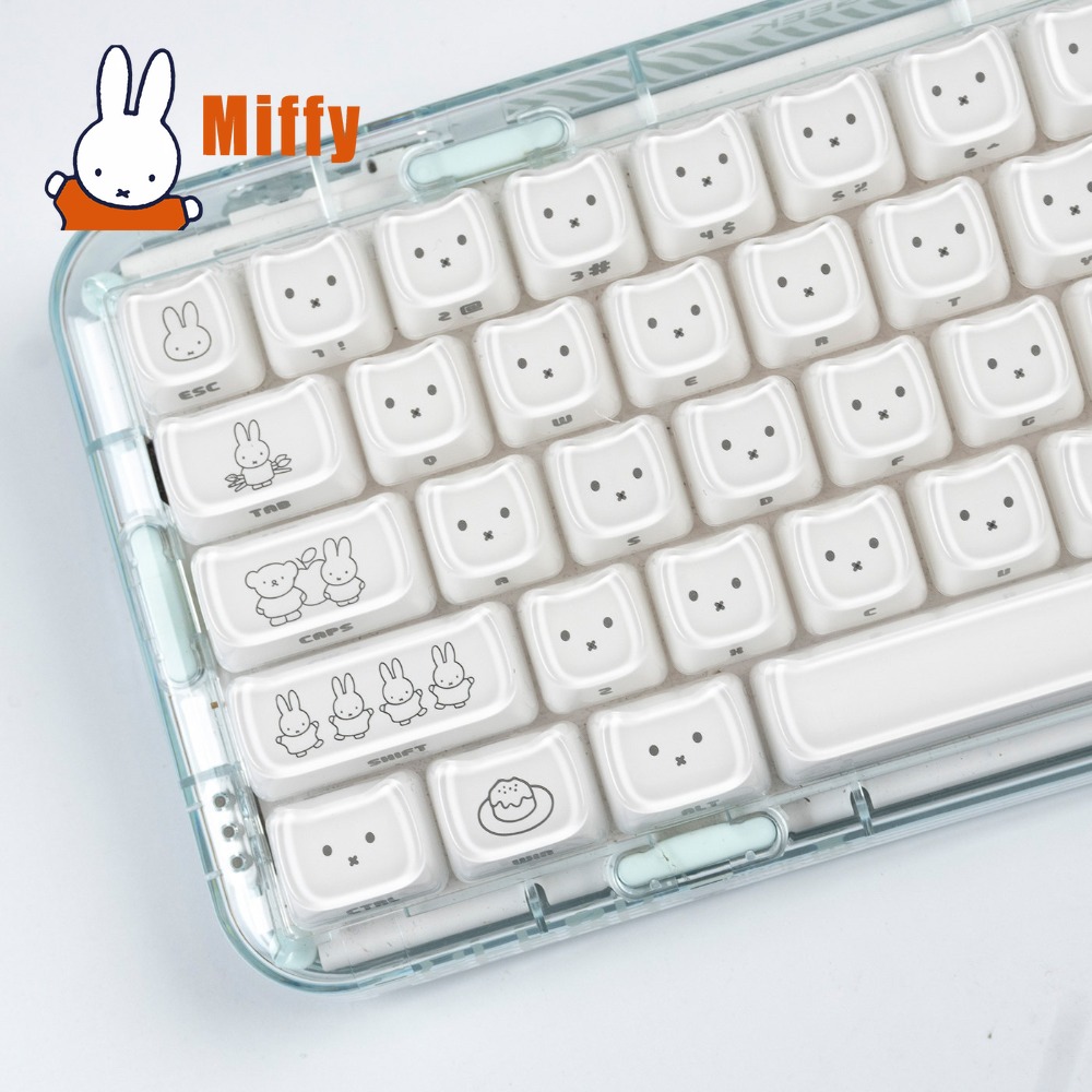 Gaming Keyboard Brands - Kawaii Miffy Keycaps 귀여운 토끼 키