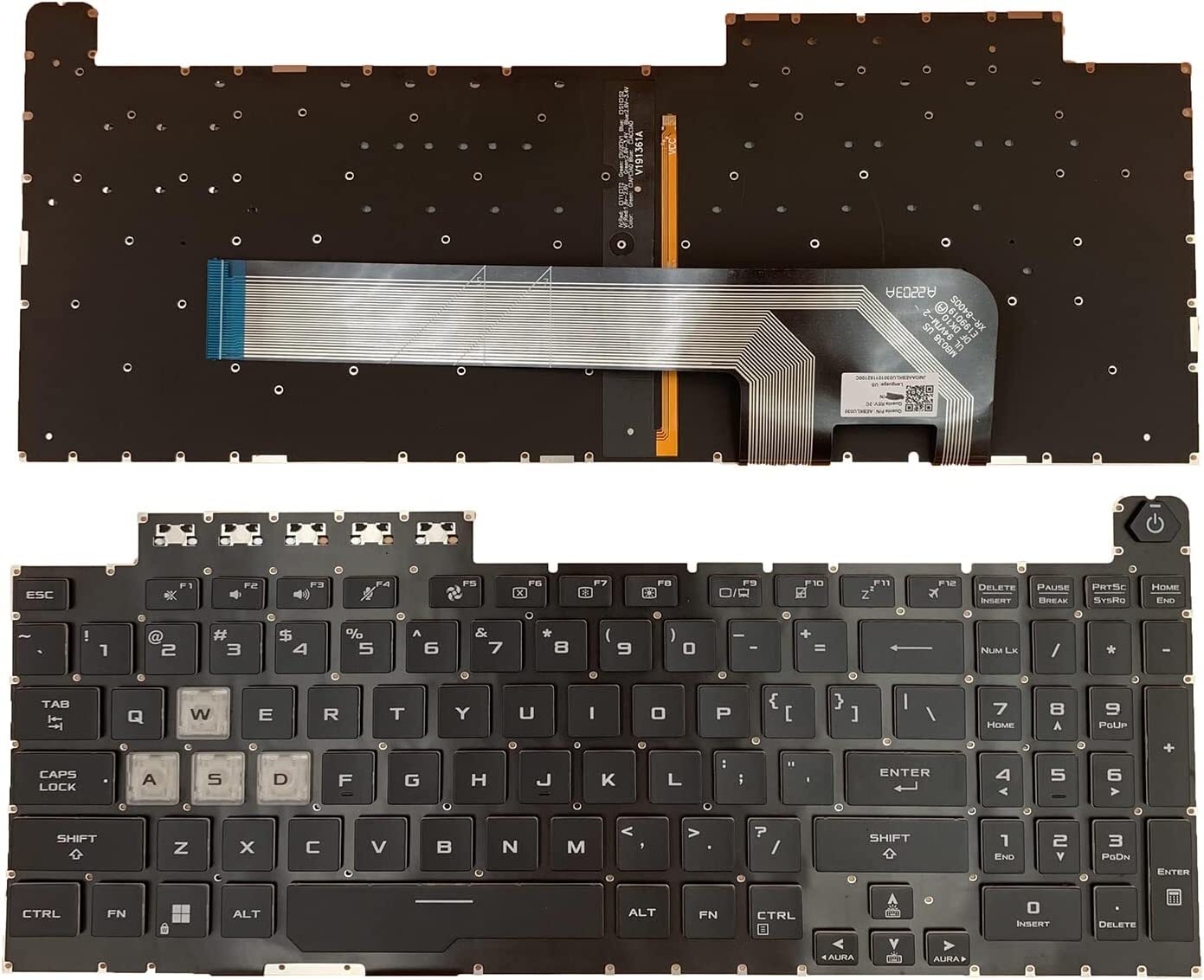 Gaming Keyboard Backlit - Asus TUF Gaming F17 FX706LI 노트북