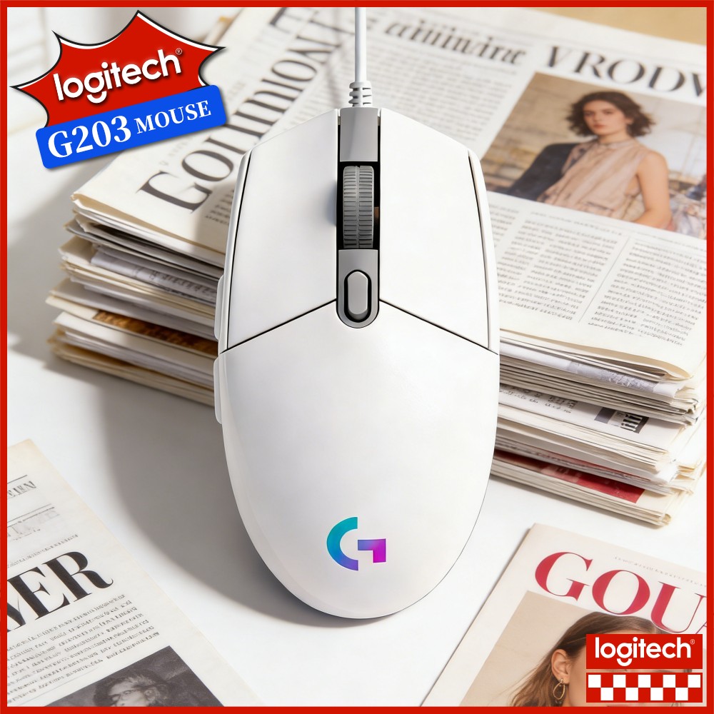 Logitech Mouse G203 - 로지텍 G203 유선 게이밍 마우스 인체공학적