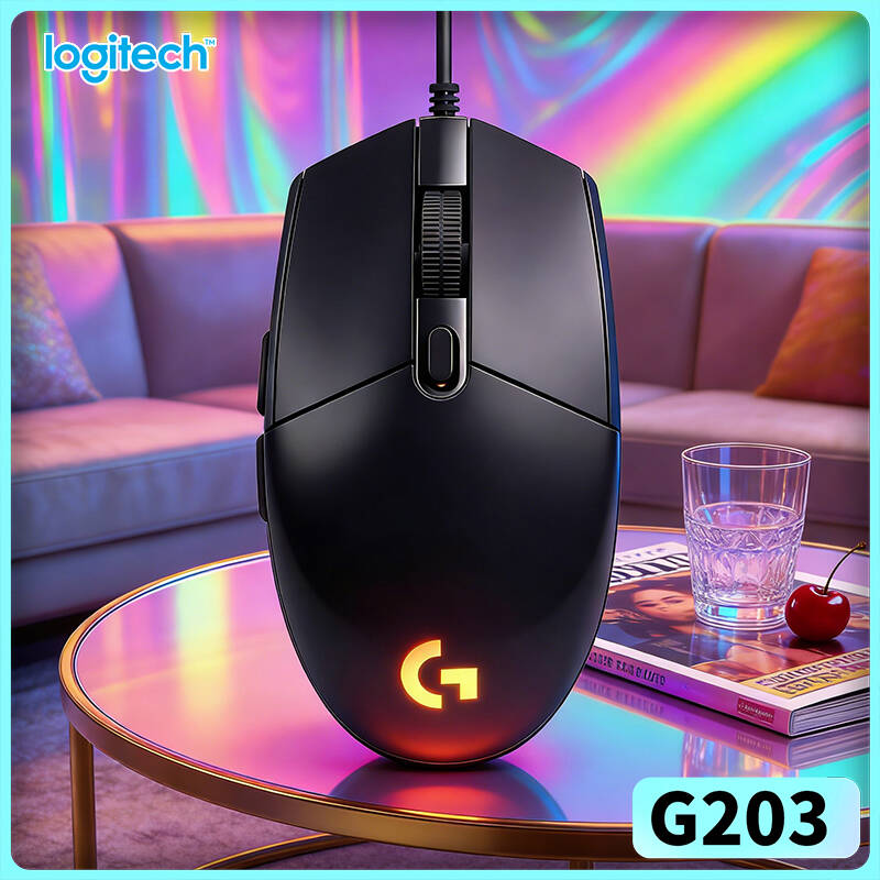 Logitech Mouse G203 - 로지텍 G203 라이트싱크 게이밍 마우스 8000
