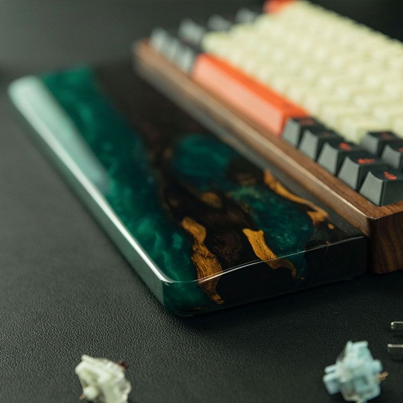 Wrist Rest Wood - 원목 송진 키보드 손목 받침대, 맞춤형