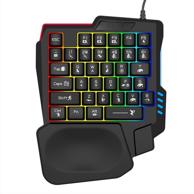 Keyboard Gaming Amazon - K5 한손 키보드 군고드 트론 왼손용