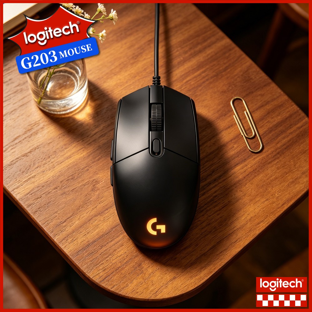 Logitech Mouse G203 - 로지텍 G203 유선 게이밍 마우스 미끄럼