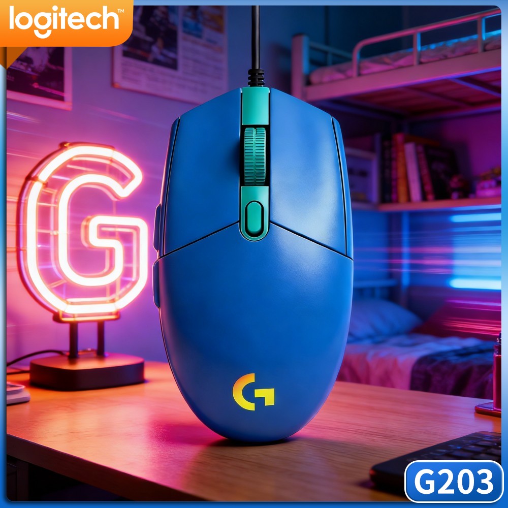 Logitech Mouse G203 - 로지텍 G203 유선 게이밍 마우스 생생한
