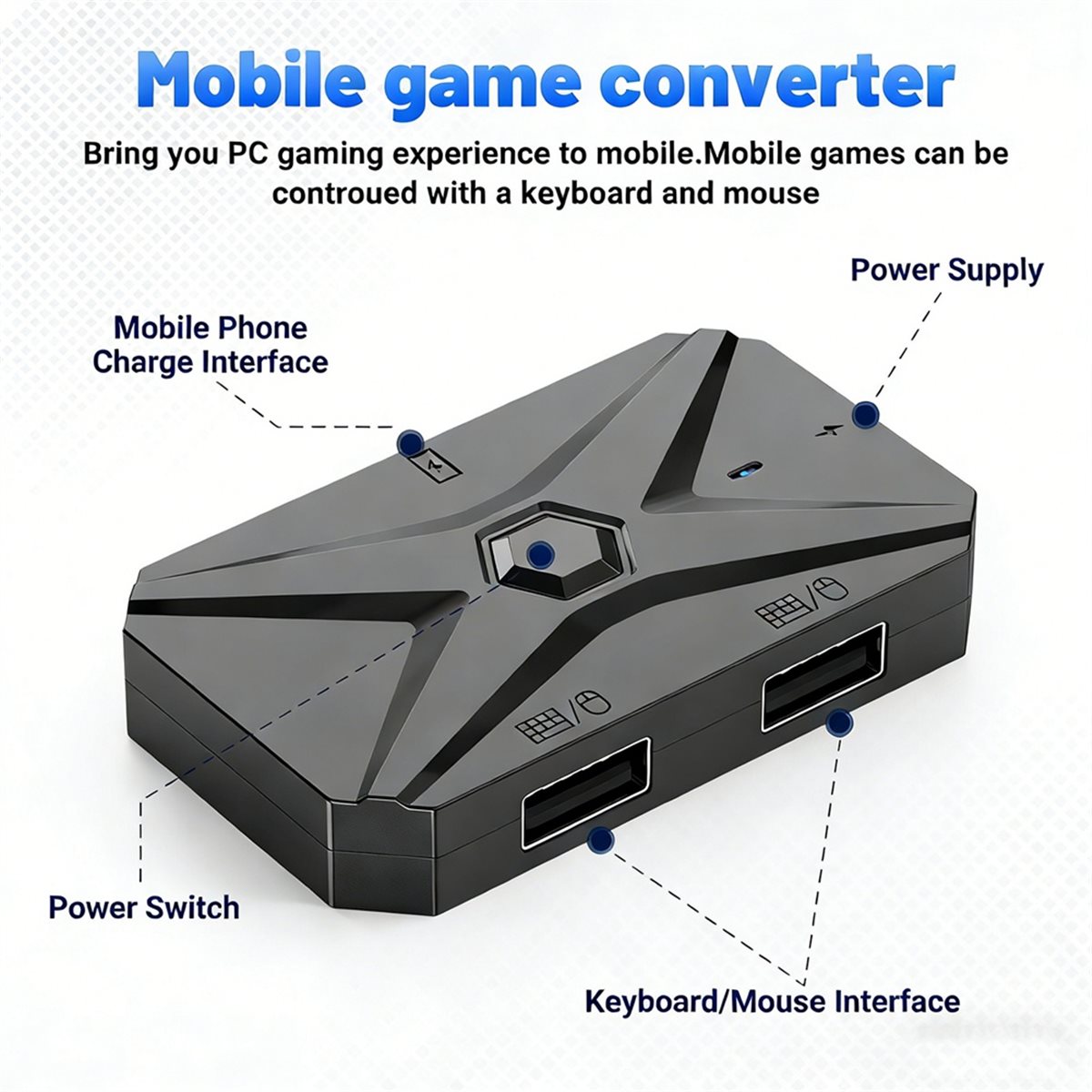 ABGN 모바일 게임 컨버터 키트 모빌라도 키트 게이밍 - Gaming Keyboard And Mouse Converter For Mobile 리뷰 및 가격