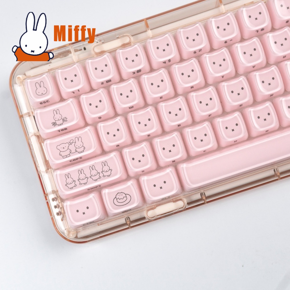 Kawaii Miffy Keycaps 귀여운 토끼 키  - Gaming Keyboard Brands 리뷰 및 가격