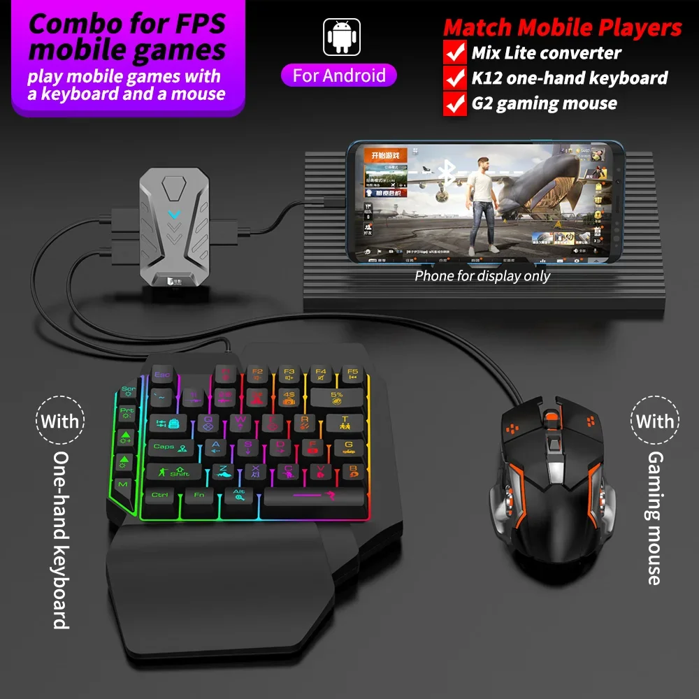 재고 있음 믹스라이트 게임패드 모바일 안드로이드 컨트롤 - Gaming Keyboard And Mouse Converter For Mobile 리뷰 및 가격