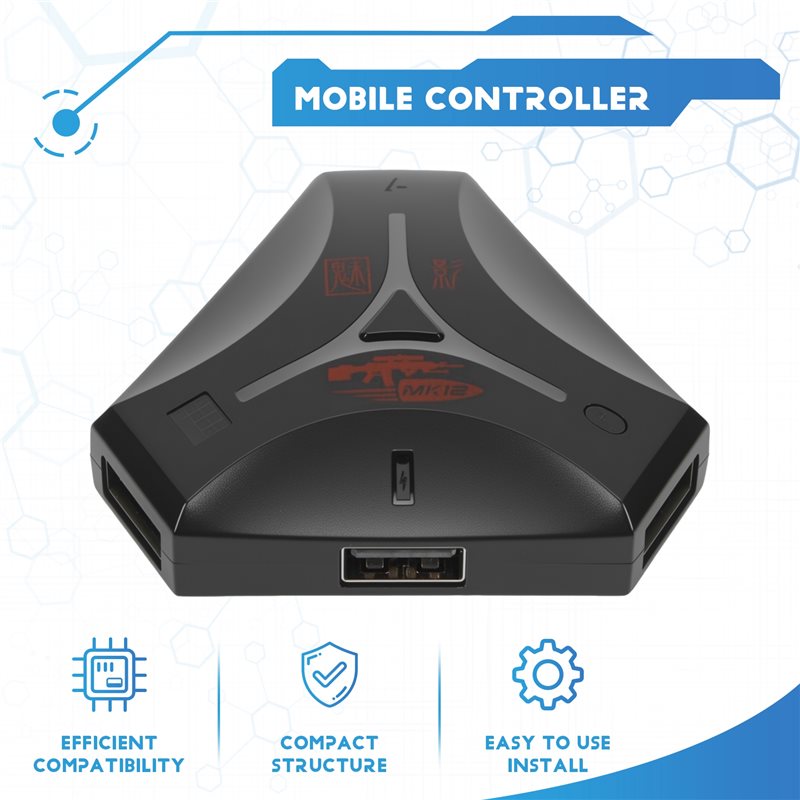 새로운 1피스 MK12 플러그 앤 플레이 게임패드 PU - Gaming Keyboard And Mouse Converter For Mobile 리뷰 및 가격