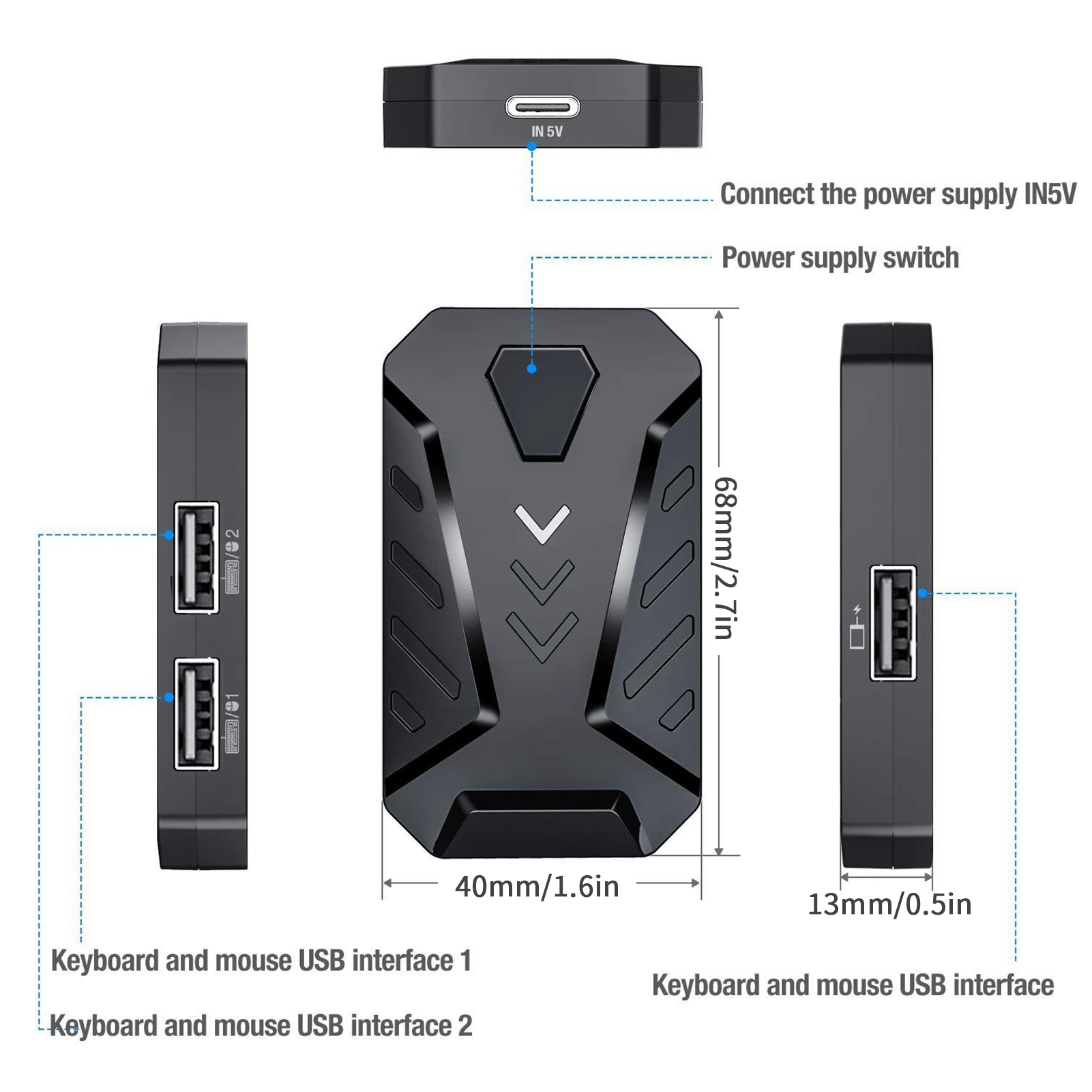 게임용 키보드 마우스 변환기 어댑터 안드로이드/하모니오 - Gaming Keyboard And Mouse Converter For Mobile 리뷰 및 가격