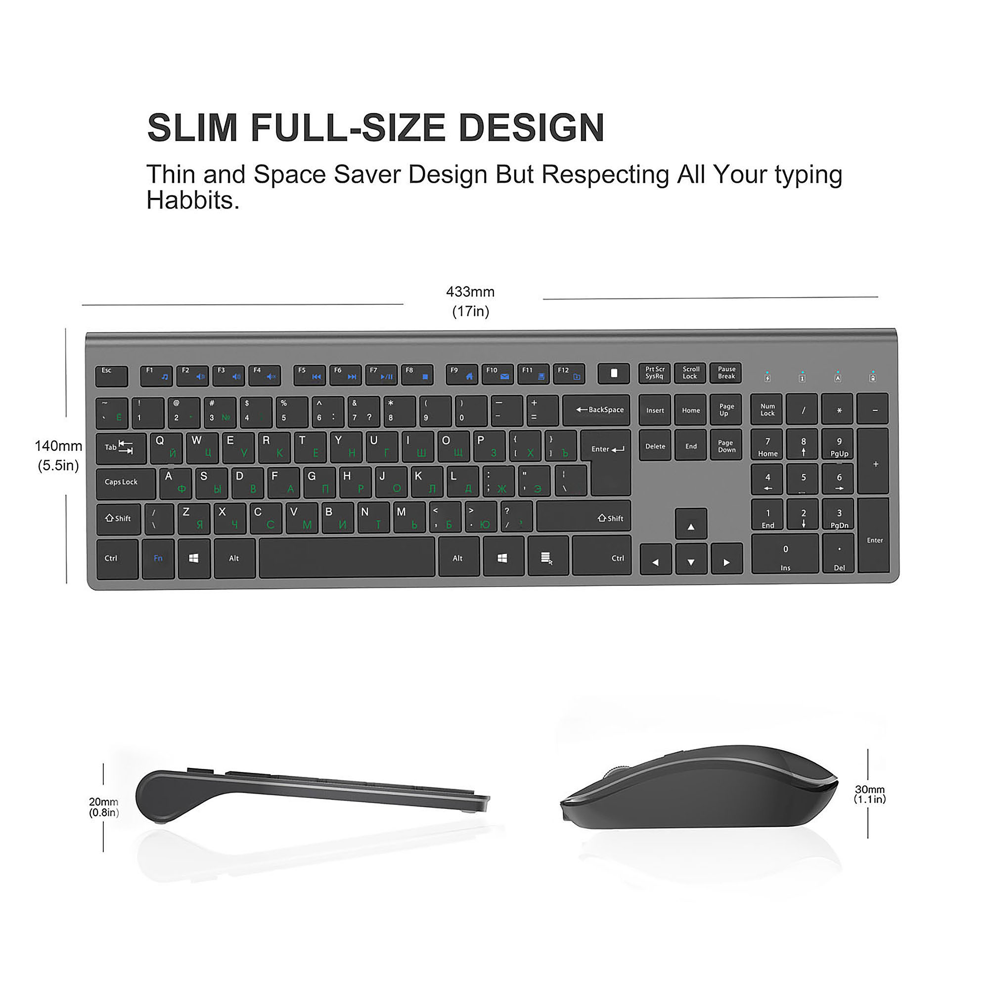 2.4G 충전식 무선 키보드 및 마우스 세트, 풀 사이 - Gaming Keyboard Mouse Wireless 리뷰 및 가격