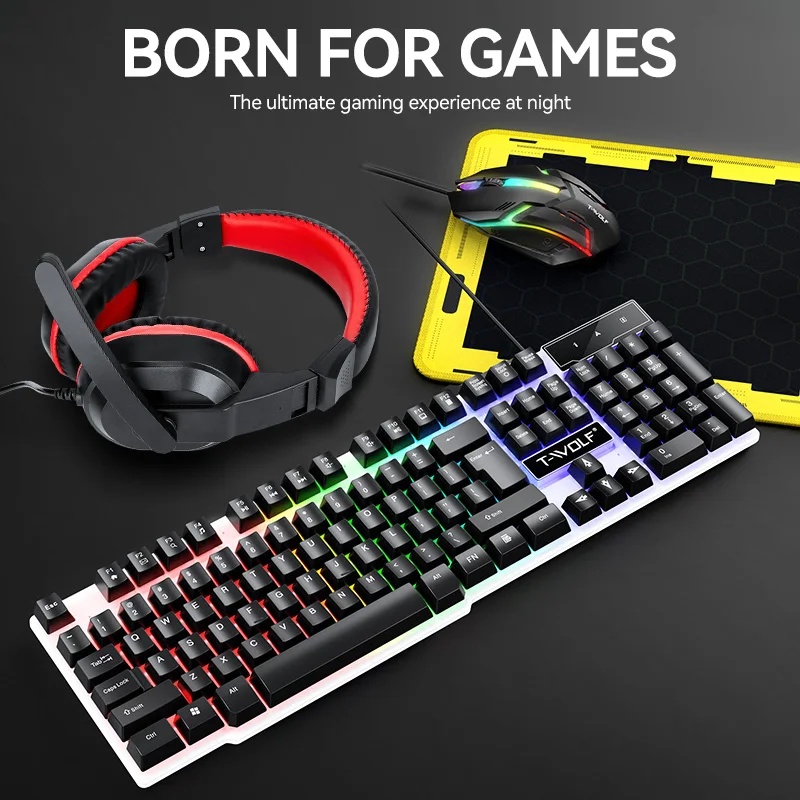 새로운 USB 키보드 및 마우스 게이밍 헤드셋 콤보 4 - Gaming Keyboard And Mouse Combo 리뷰 및 가격