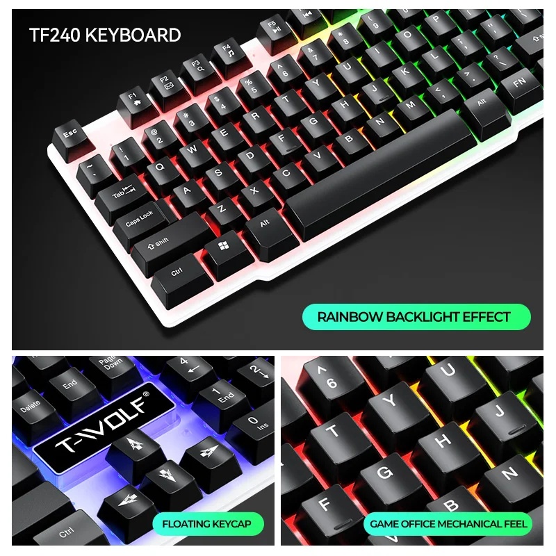 새로운 USB 키보드 및 마우스 게이밍 헤드셋 콤보 4 - Gaming Keyboard And Mouse Combo 리뷰 및 가격