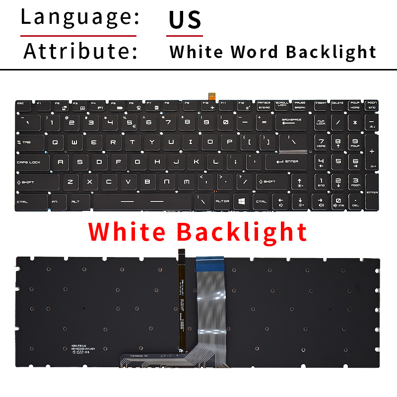 US/RU/SP/FR/TR/AR/NE MSI GT62  - Gaming Keyboard Backlit 리뷰 및 가격