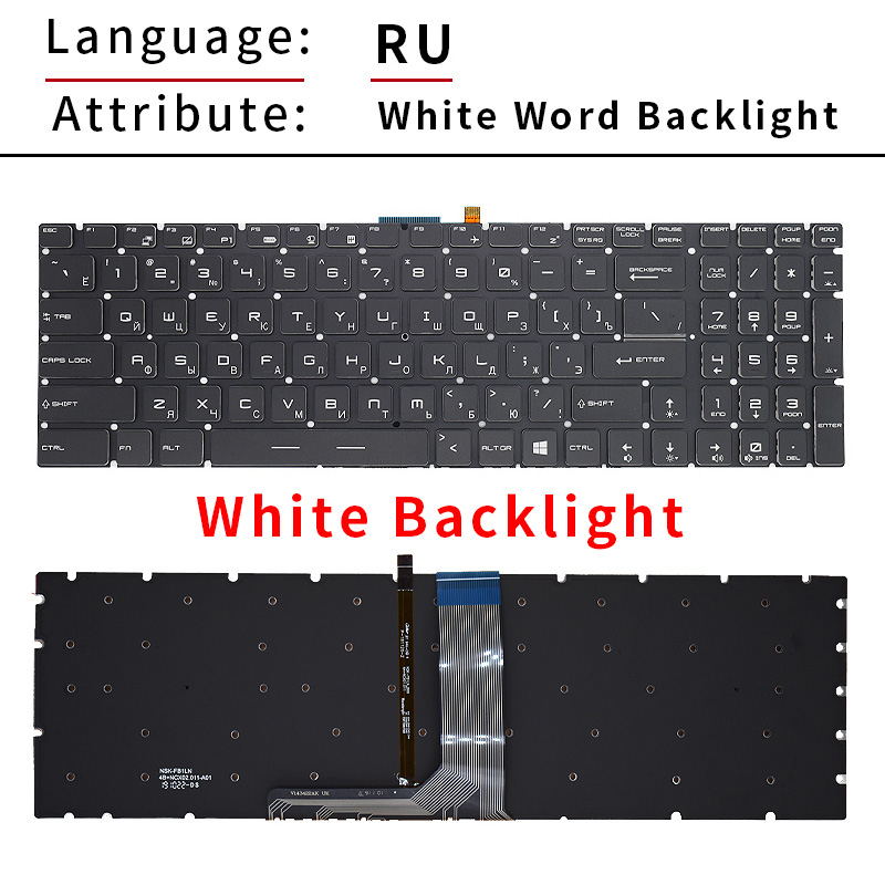 US/RU/SP/FR/TR/AR/NE MSI GT62  - Gaming Keyboard Backlit 리뷰 및 가격