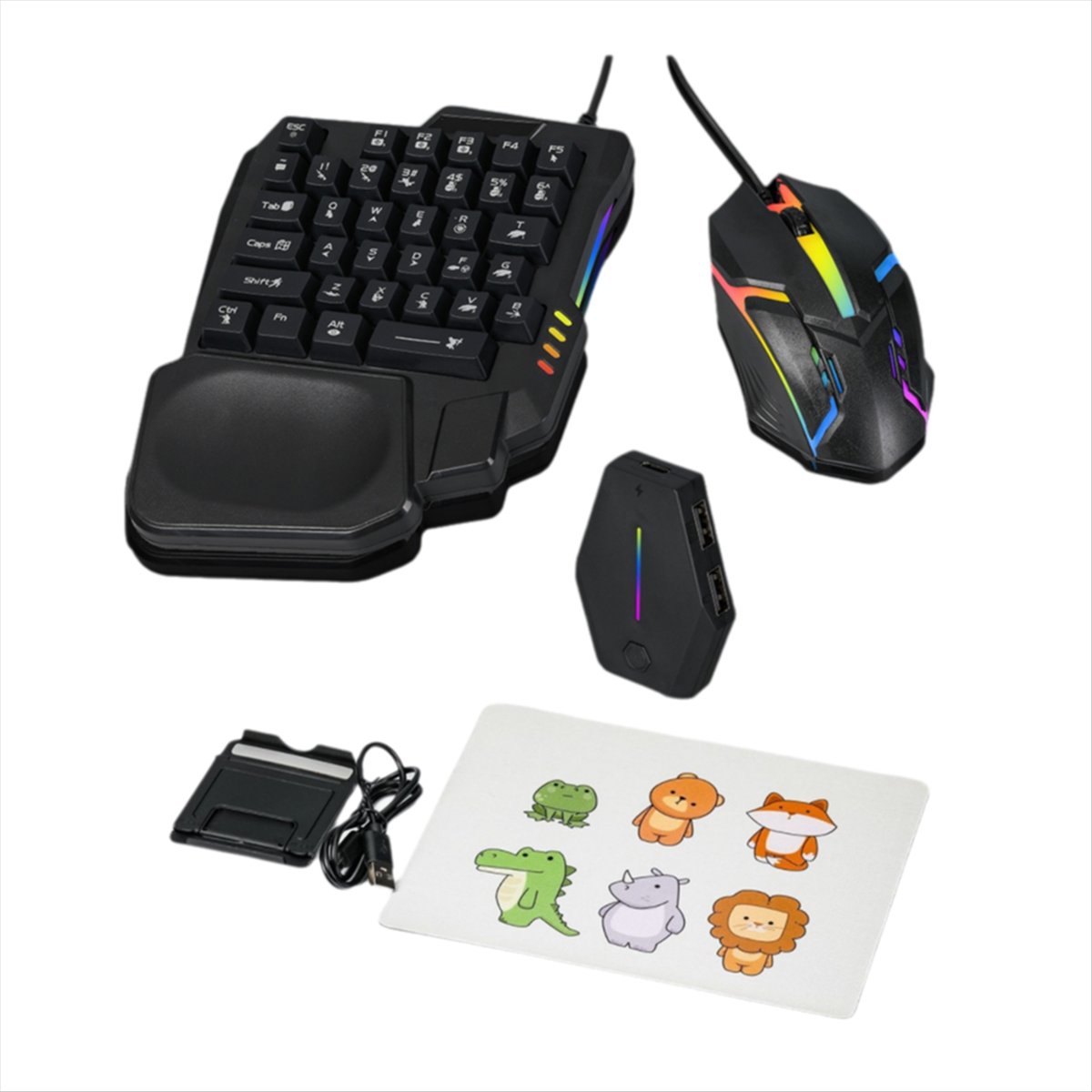 ★ ▲   35키 인체공학적 RGB 게이밍 키보드+키보 - Gaming Keyboard And Mouse Converter For Mobile 리뷰 및 가격