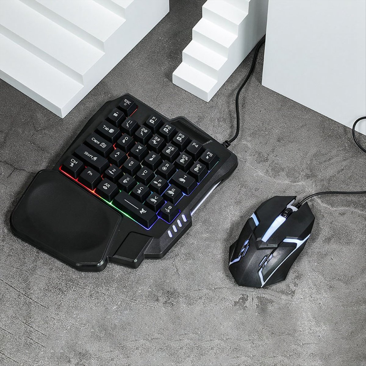 ★ ▲   35키 인체공학적 RGB 게이밍 키보드+키보 - Gaming Keyboard And Mouse Converter For Mobile 리뷰 및 가격