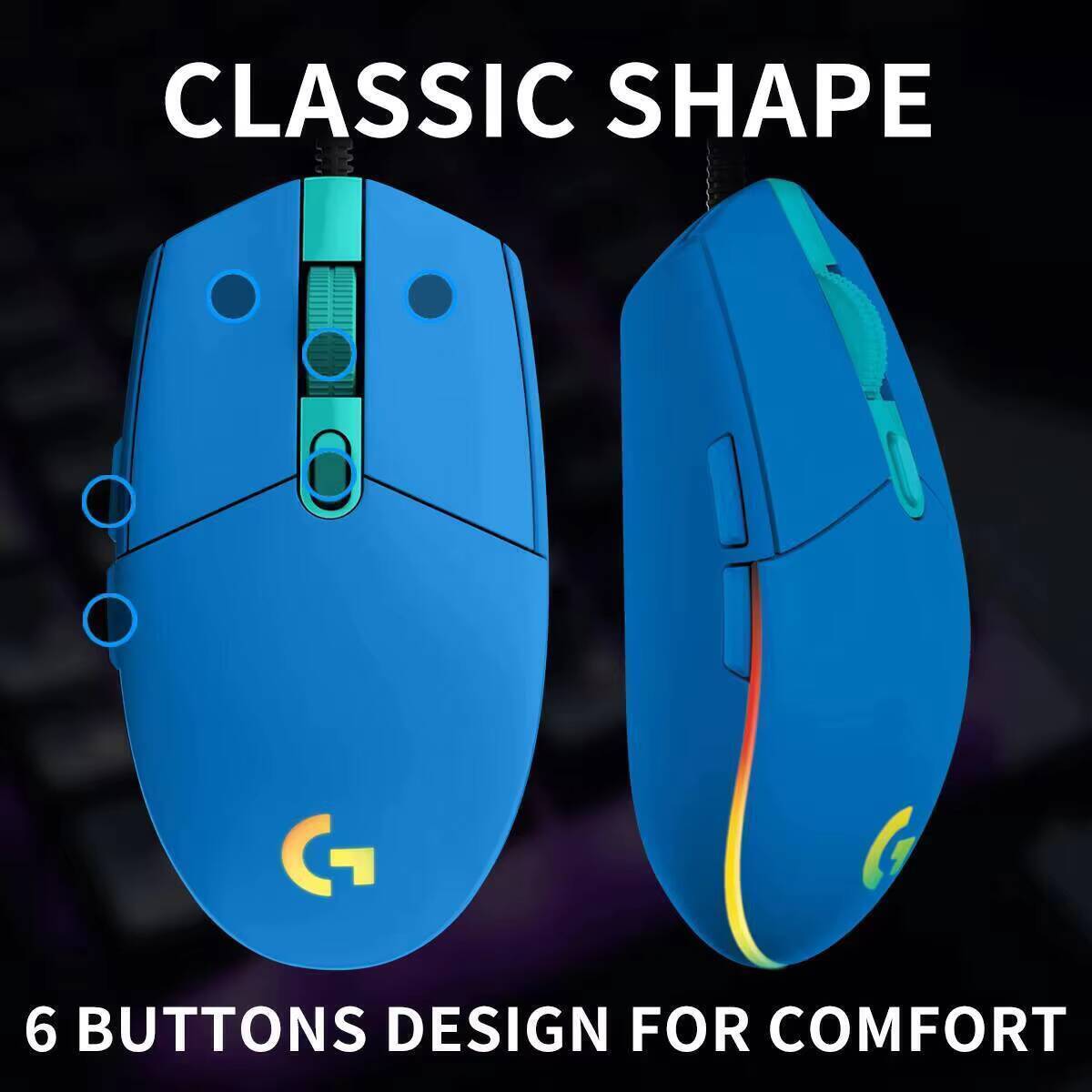 로지텍 G203 게이밍 마우스 200-8000 DPI  - Logitech Mouse G203 리뷰 및 가격