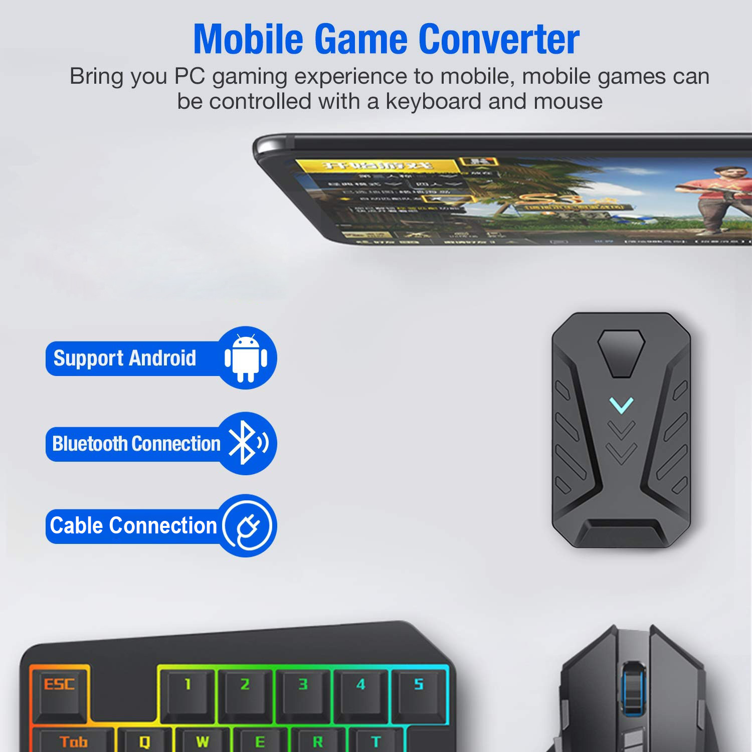 모바일 게임 컨버터 게이밍 키보드 및 마우스 키트 한손 - Gaming Keyboard And Mouse Converter For Mobile 리뷰 및 가격