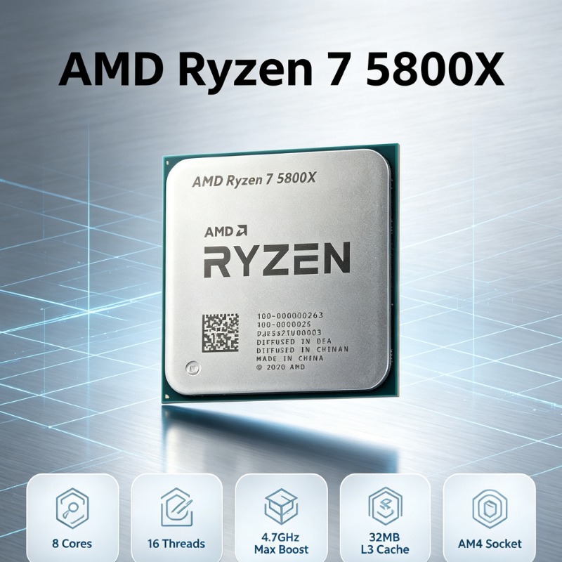 AM4 시리즈 마더보드용 AMD Ryzen 7 5800 - Amd Cpu Ryzen 7 리뷰 및 가격